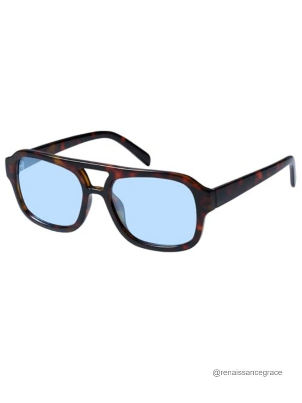 Narrow Square Aviator Sunglasses Women UV400 Double Bridge Retro